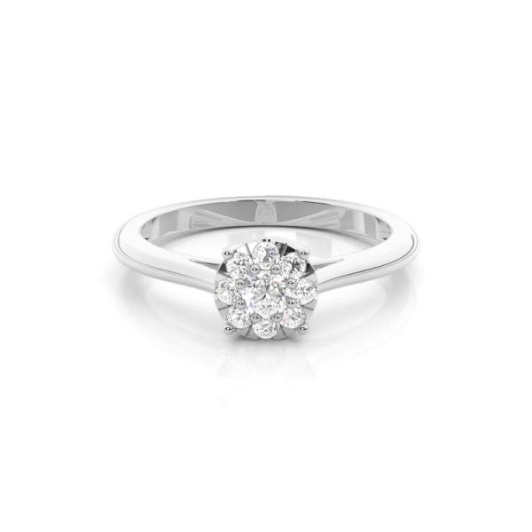 Prong Setting Round Diamond Cluster Ring