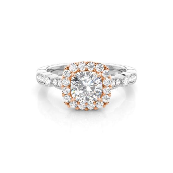 White Gold Halo Diamond Engagement Ring