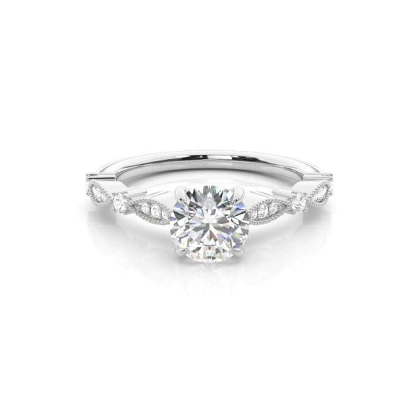 4 Prong Setting Round Diamond Engagement Ring