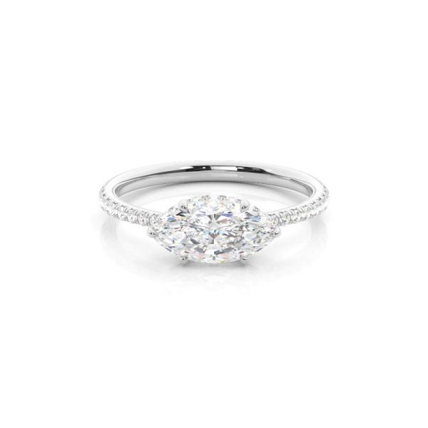 Prong Setting Diamond Hidden Halo Rings