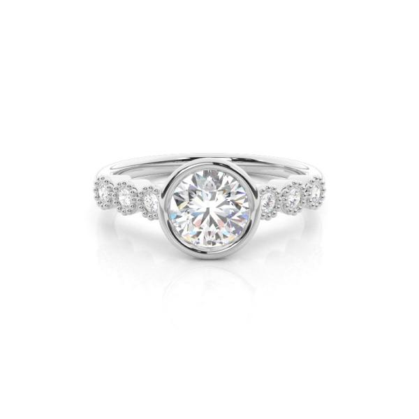 Bezel Look Vintage Diamond Engagement Rings