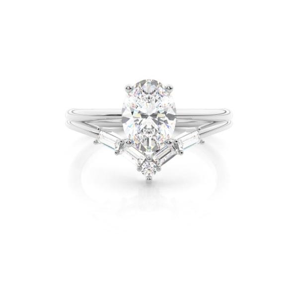 Combined Wedding Band Diamond Engagement Rings