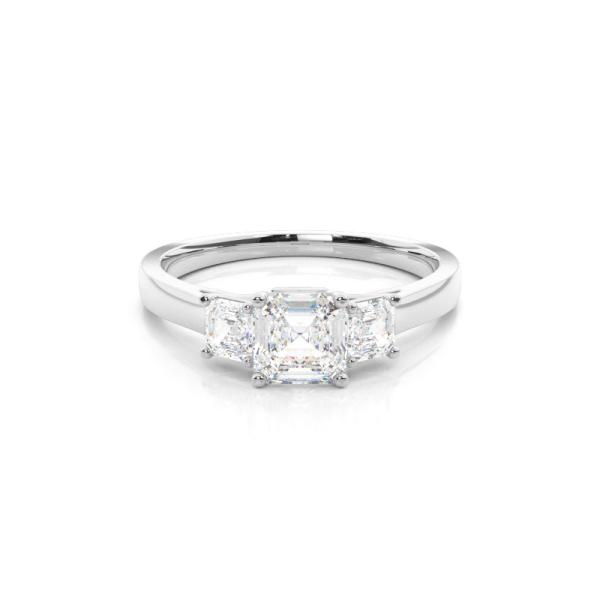 Prong Setting Trilogy Diamond Engagement Ring