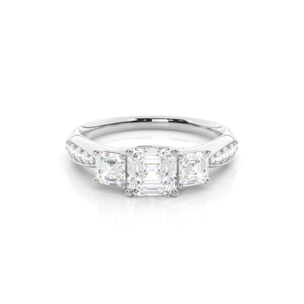 Prong Setting Trilogy Diamond Engagement Ring